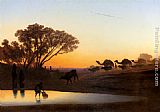 Charles Theodore Frere Famous Paintings - Sunset On The Nile